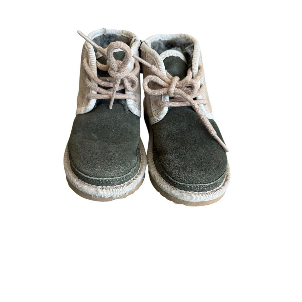 UGG Neumel II Suede Chukka Zip Forest Green Ankle Boots Toddler Size 11 zip